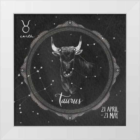 Miller, Sara Zieve 12x12 White Modern Wood Framed Museum Art Print Titled - Night Sky Taurus