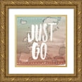 thumbnail image 1 of Miller, Sara Zieve 15x15 Gold Ornate Wood Framed with Double Matting Museum Art Print Titled - World Traveler II Neutral, 1 of 4