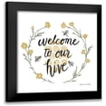 thumbnail image 1 of Miller, Sara Zieve 20x20 Black Modern Framed Museum Art Print Titled - Happy to Bee Home III Welcome, 1 of 5