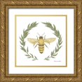 thumbnail image 1 of Miller, Sara Zieve 20x20 Gold Ornate Wood Framed with Double Matting Museum Art Print Titled - Happy to Bee Home I Yellow, 1 of 4
