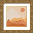 thumbnail image 1 of Miller, Sara Zieve 20x20 Gold Ornate Wood Framed with Double Matting Museum Art Print Titled - Mountainous I Orange, 1 of 4
