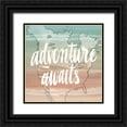 thumbnail image 1 of Miller, Sara Zieve 26x26 Black Ornate Wood Framed with Double Matting Museum Art Print Titled - World Traveler IV Neutral, 1 of 4