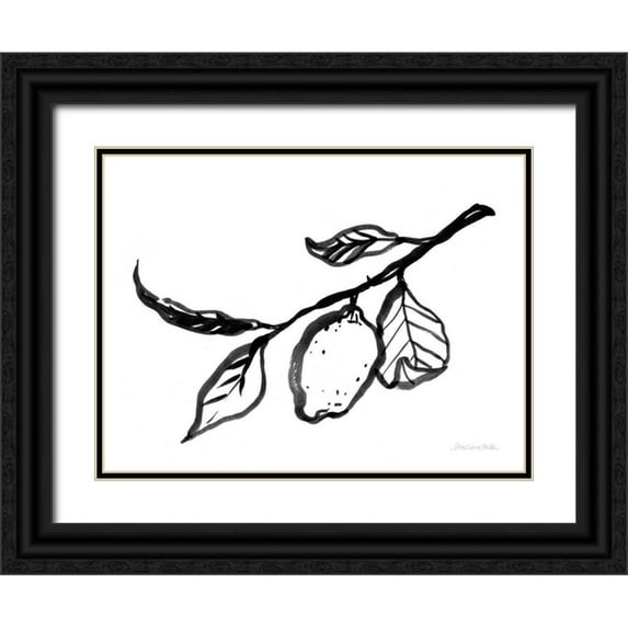 Miller, Sara Zieve 32x25 Black Ornate Wood Framed with Double Matting Museum Art Print Titled - Ink Lemon