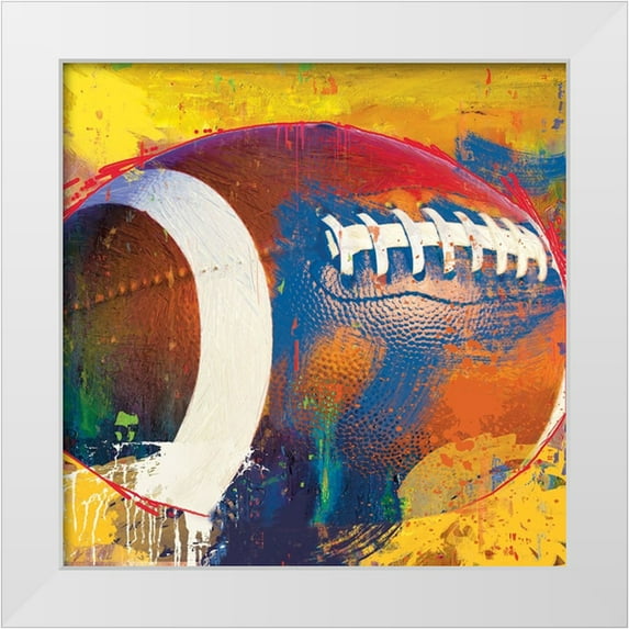 Miller, Savannah 15x15 White Modern Wood Framed Museum Art Print Titled - Football