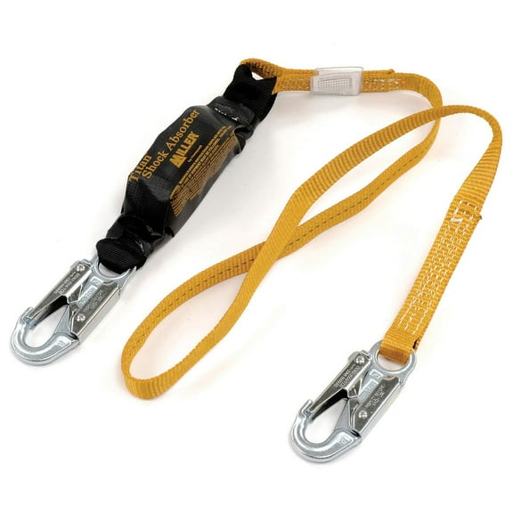 Miller by Honeywell 6' Titan II Single-Leg Shock-Absorbing Lanyard With 3/4'' Locking Snap Hook