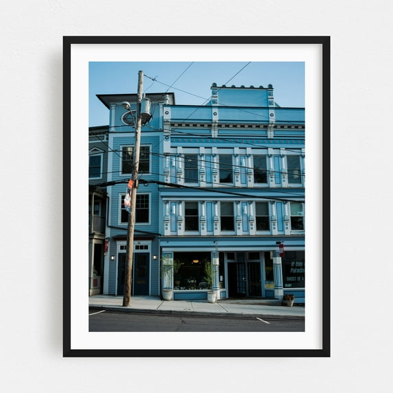 Millerton Architectural - Millerton New York Photography Architecture Street Photography Vintage City Art Deco Travel Poster Black Framed Wall Art Print 6 x 8 inches