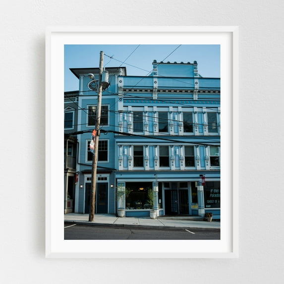 Millerton Architectural - Millerton New York Photography Architecture Street Photography Vintage City Art Deco Travel Poster White Framed Wall Art Print 8 x 10 inches