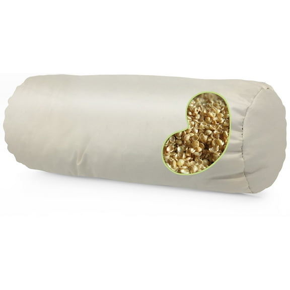 Millet 4X12" Neck Pillow - Organic Cotton Fabric Roll Pillow for Side Sleepers - Made in USA