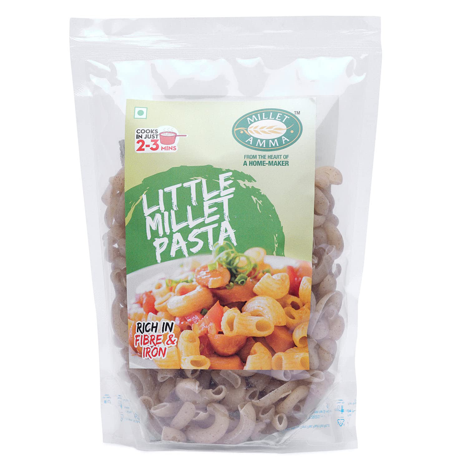 Millet Amma Little Millet Pasta 360g(Pack of 2 Each 180g)(Kutki