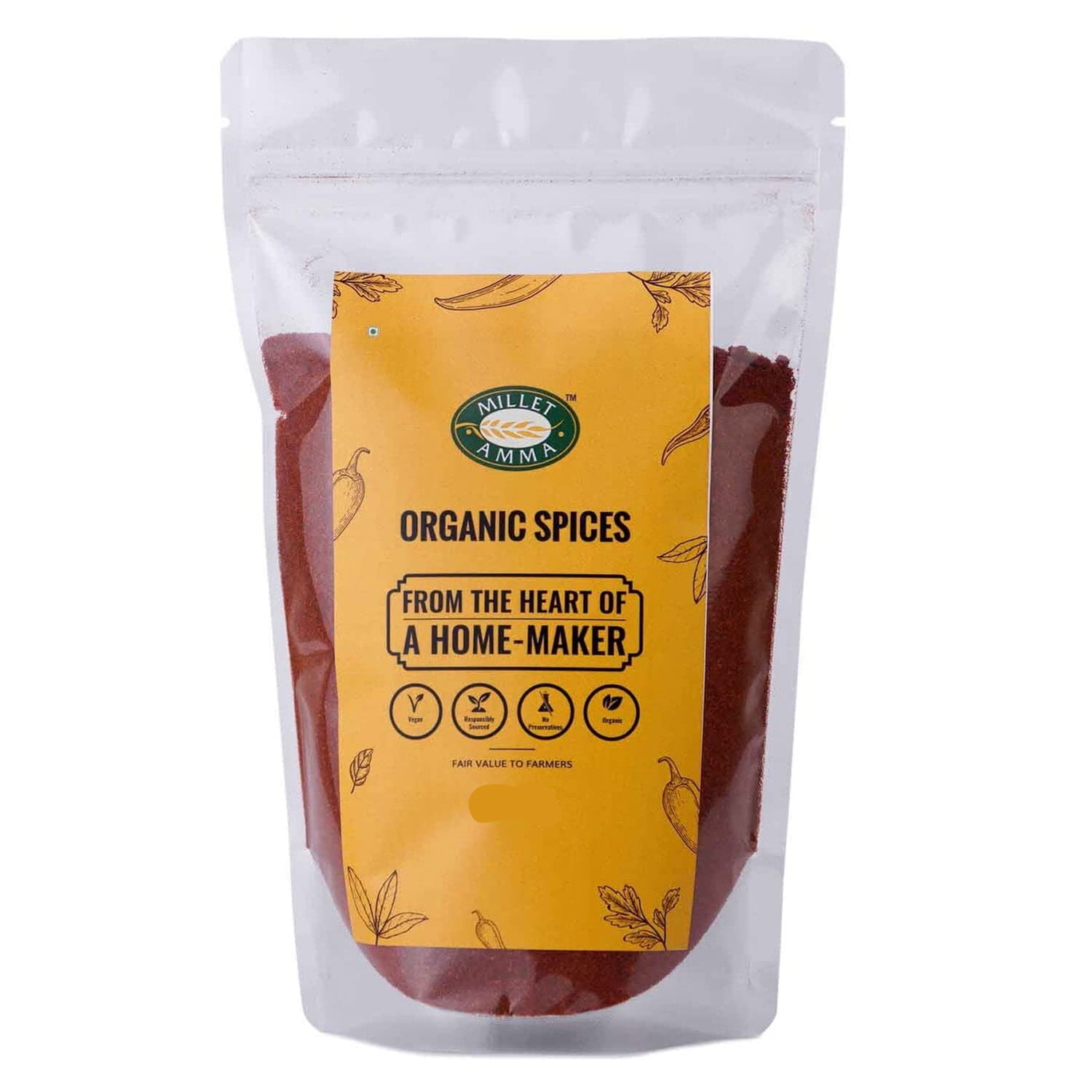 Millet Amma Organic Guntur Red Chilli Powder 200g