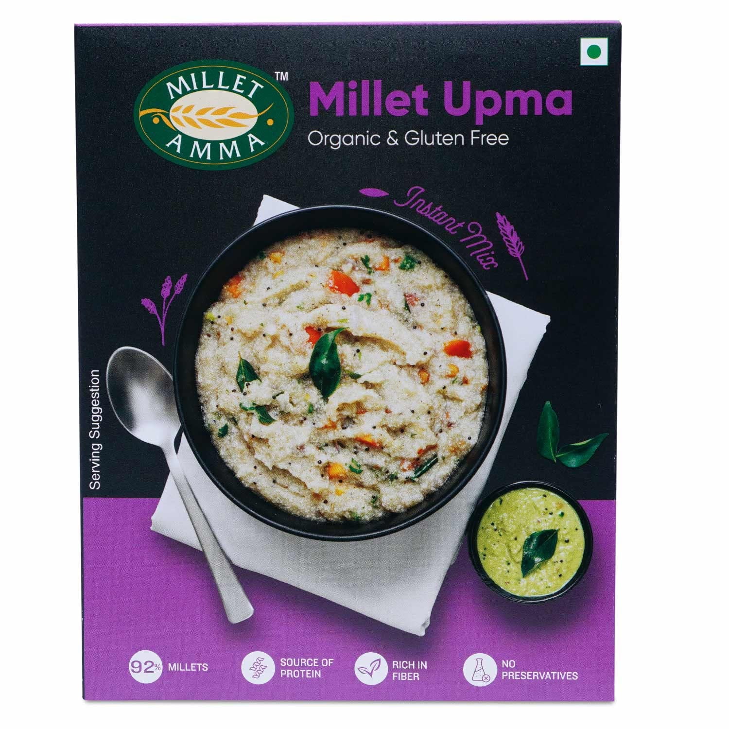 Millet Amma Organic Millet Rava Upma Mix250 g Pack92 Millet Content