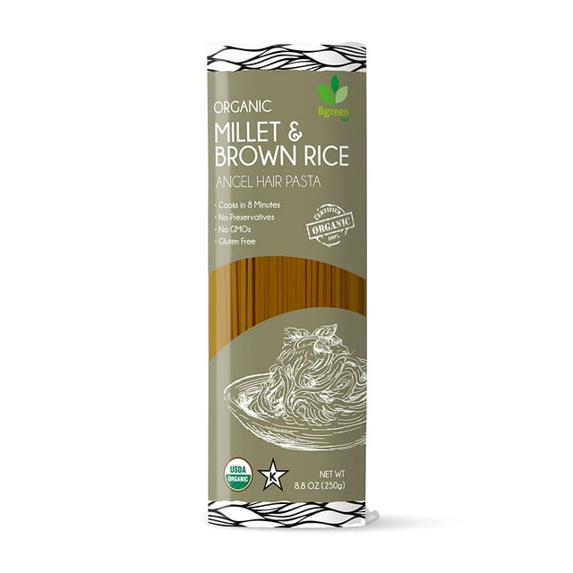 Millet & Brown Rice Angel Hair Pasta, 8.8oz, Gluten, NonGMO (6