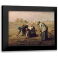 thumbnail image 1 of Millet, Jean-Francois 14x12 Black Modern Framed Museum Art Print Titled - Gleaners, 1 of 5