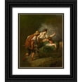 thumbnail image 1 of Millet, Jean-Francois 26x31 Black Ornate Wood Framed with Double Matting Museum Art Print Titled - Return from the Fields, 1 of 4