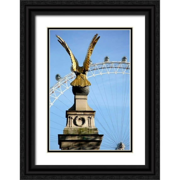 Millet, Karyn 11x14 Black Ornate Wood Framed with Double Matting Museum Art Print Titled - London Eye