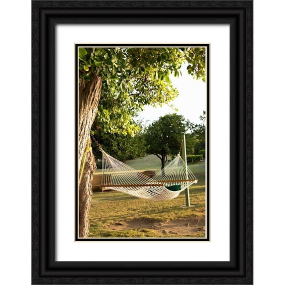 Millet, Karyn 11x14 Black Ornate Wood Framed with Double Matting Museum Art Print Titled - Open Hammock