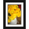 thumbnail image 1 of Millet, Karyn 13x18 Black Ornate Wood Framed with Double Matting Museum Art Print Titled - Yellow Ranunculus, 1 of 4