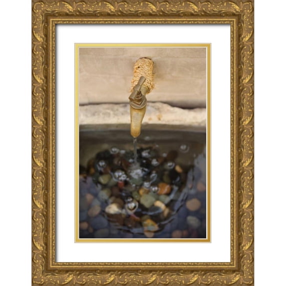 Millet, Karyn 13x18 Gold Ornate Wood Framed with Double Matting Museum Art Print Titled - Faucet II