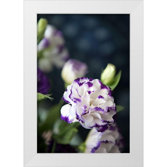 Millet, Karyn 13x18 White Modern Wood Framed Museum Art Print Titled - Purple Tipped Floral III