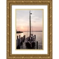 thumbnail image 1 of Millet, Karyn 17x24 Gold Ornate Wood Framed with Double Matting Museum Art Print Titled - Sailing Silhouette at Sunset, 1 of 4