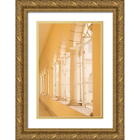 Millet, Karyn 23x32 Gold Ornate Wood Framed with Double Matting Museum Art Print Titled - Columns in Cuba