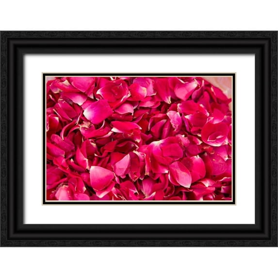 Millet, Karyn 24x17 Black Ornate Wood Framed with Double Matting Museum Art Print Titled - Pink Petals IV