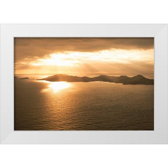 Millet, Karyn 24x17 White Modern Wood Framed Museum Art Print Titled - Island Sunset I