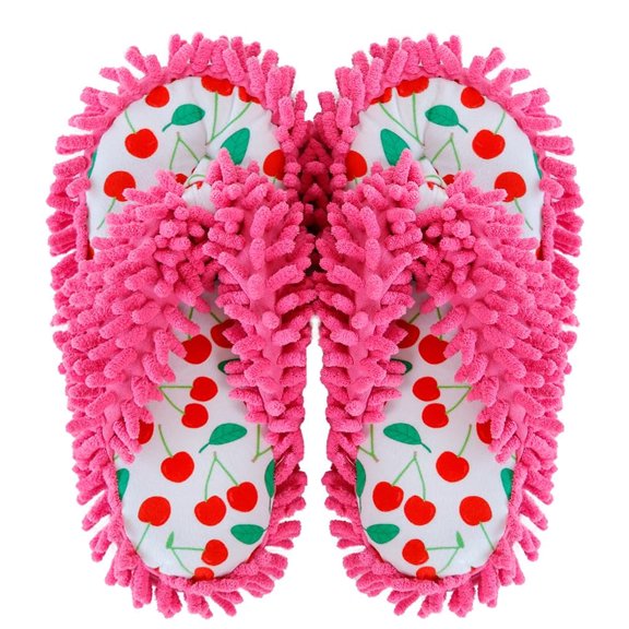 Millffy Cute fruit Slipper for Kids Boys Teens Spa Flip-Flop Slippers for Women, Girls' Fuzzy House Shoes (7-9 US Women, Cherry)