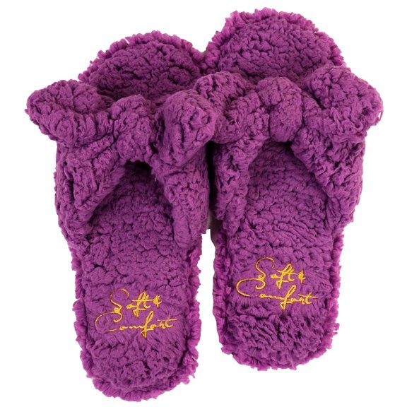 Millffy Indoor Cute Female Woman flip Flop Summer Kawaii House Slippers Floor Fluffy Slippers (9-10 US, Purple)