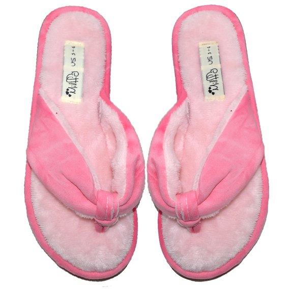 Millffy Women's mesh Slipper summer flip Flop Sandals flip-Flops Floral Cotton Slippers (US 9-10,Rainbow)