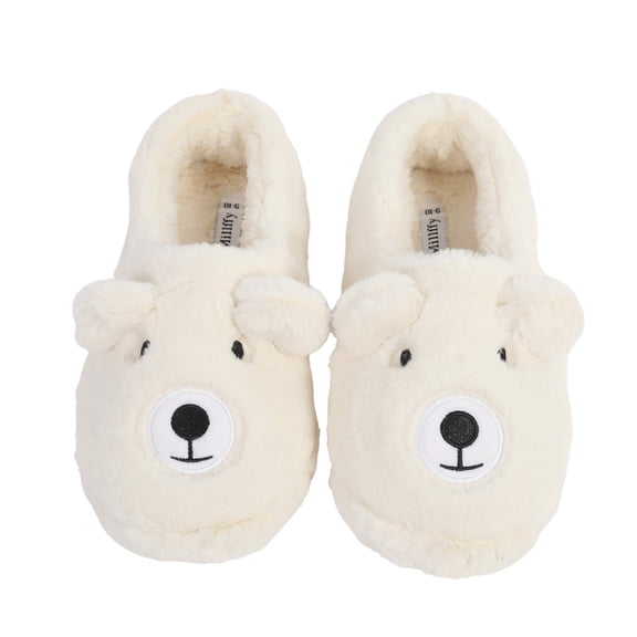 Millffy Womens Cute Cartoon Animal Soft Warm Plush Fuzzy Bear Slippers Winter House Shoes Lamb Slippers Sneakers (5-6 US, Bear)