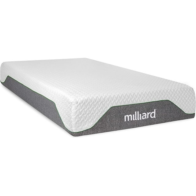 Milliard 10 inch Firm Memory Foam Mattress, BedinaBox/Pressure Relieving, Classic (Twin Size