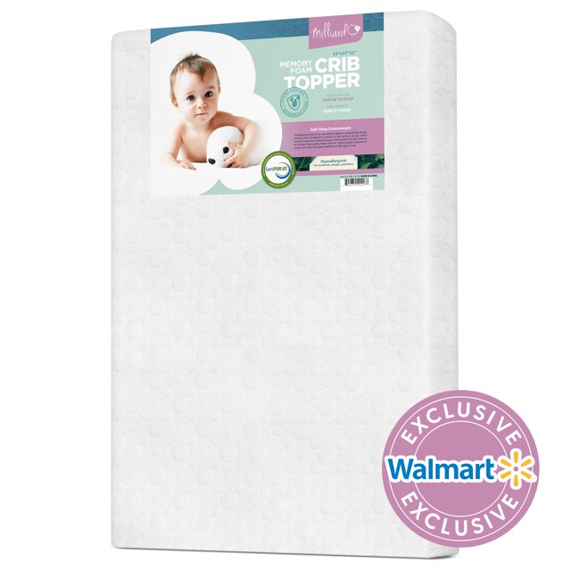 Milliard 2" Ventilated Memory Foam Crib & Toddler Mattress Topper