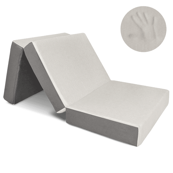 Milliard 6 Inch Tri-fold Memory Foam Mattress, Cot