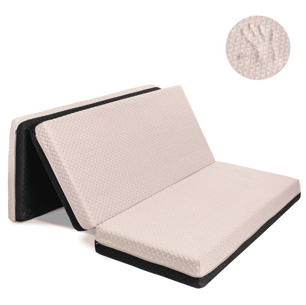 Milliard Dual Sided Premium TriFold Mattress, Foldable Memory Foam, Waterproof Cover, Queen