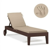 Milliard Outdoor Memory Foam Lounge Chair Cushion, Waterproof and Washable, Beige