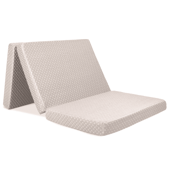 Milliard Premium Folding Mattress, Memory Foam Tri Fold, Waterproof Washable Cover, Twin (75"x38"x4)