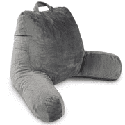 Milliard Reading Pillow with Shredded Memory Foam, Large Adult Backrest with Arms, Back Support for Sitting Up in Bed with Washable Cover Sit up Pillow