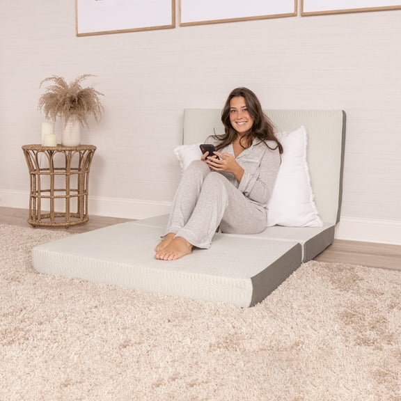 Milliard 4-inch Cot Tri Folding Foam Mattress with Washable Cover, (75" x 31" x 4")