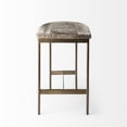 thumbnail image 1 of Millie 16.5L x 18.0W x 26.0H Gray Hair On Leather Hide Stool, 1 of 11