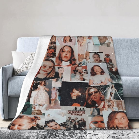 Millie Bobby Brown Fashion Personality Blanket Winter Super Soft Quilt Bed Durable Warm Lightweight Blanket 60"x50"