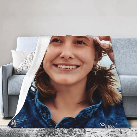 Millie Bobby Brown Fashion Personality Blanket Winter Super Soft Quilt Bed Durable Warm Lightweight Blanket60"x50"