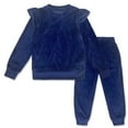 thumbnail image 1 of Millie Love Lily Girls' Navy Rib Velour Jogger Set, Big Girl, Size 8 (2-PCS), 1 of 5