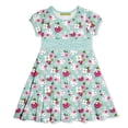 thumbnail image 1 of Millie Loves Lily Female Mint Bunnies &Roses Bow-Waist Cap-Sleeve Dress Jersey Knit (2T-12), 1 of 4