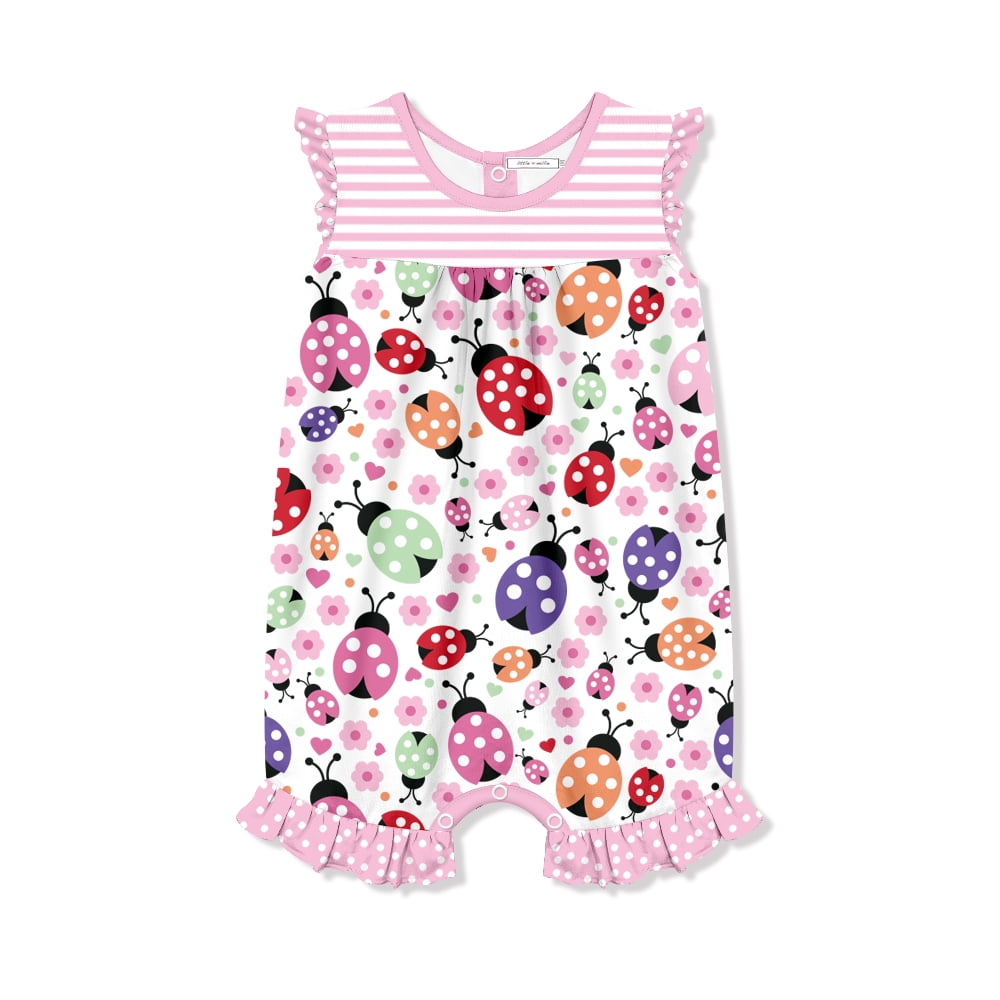 Lilette Dotted Knit Romper - Pink