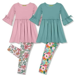 Millie Loves Lily Female Pink and Purple Unicorn Print Dress and Matching Short Set size 2T 12 Walmart