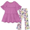 thumbnail image 1 of Millie Loves Lily Girls Fuschia Tiered Dress and Legging Set,Toddler Girls,Size 4T, 1 of 5