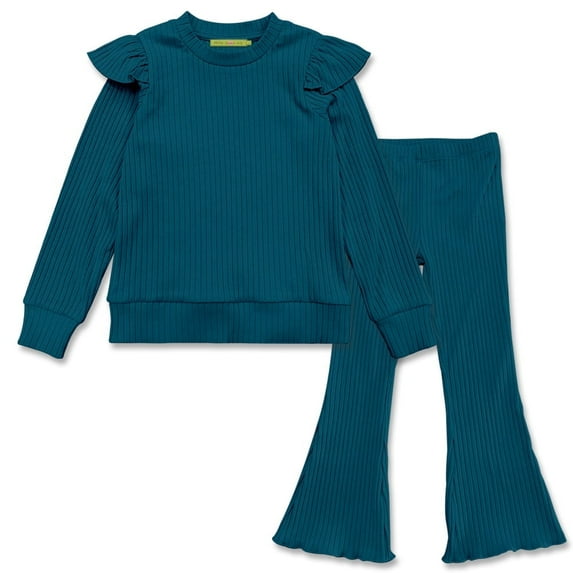 Millie Loves Lily Girls' Midnight Ribbed Top & Flared Legging Set, Toddler Girls, Size 4T (2-PCS)