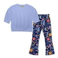 thumbnail image 1 of Millie Loves Lily Girls Periwinkle Top and Flared Legging Set,Big Girls,Size 8, 1 of 5