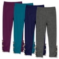 thumbnail image 1 of Millie Loves Lily Girls Solid Ruffle Legging Set with Button Accent, Big Girls, Size 10, 4PCS), 1 of 2